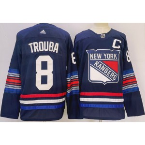 NHL Rangers 8 Trouba Blue 2024 New Adidas Men Jersey