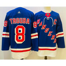 NHL Rangers 8 Trouba Blue Adidas Men Jersey