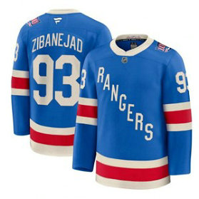 NHL Rangers 93 Mika Zibanejad Blue 2025 Centennial New Men Jersey