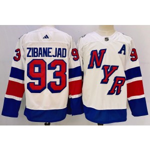 NHL Rangers 93 Mika Zibanejad White 2024 Stadium Series Adidas Men Jersey
