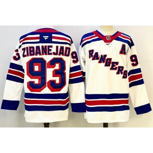 NHL Rangers 93 Mika Zibanejad White New Men Jersey