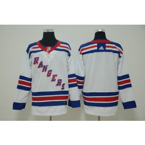 NHL Rangers Blank White Adidas Men Jersey