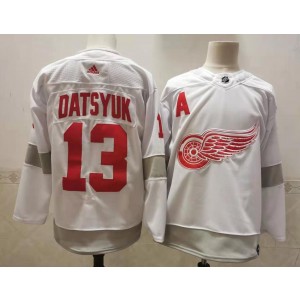 NHL Red Wings 13 Pavel Datsyuk White 2020 New Adidas Men Jersey
