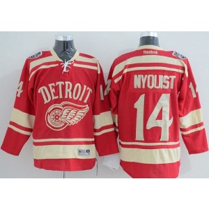 NHL Red Wings 14 Gustav Nyquist Red 2014 Winter Classic Men Jersey