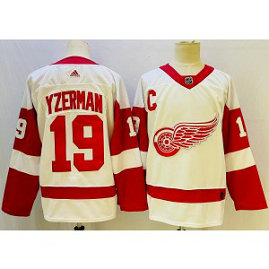 NHL Red Wings 19 Steve Yzerman White Adidas Men Jersey