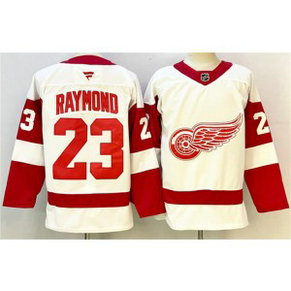 NHL Red Wings 23 Lucas Raymond White 2024-25 New Men Jersey