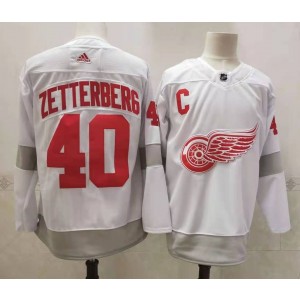 NHL Red Wings 40 Henrik Zetterberg White 2020 New Adidas Men Jersey