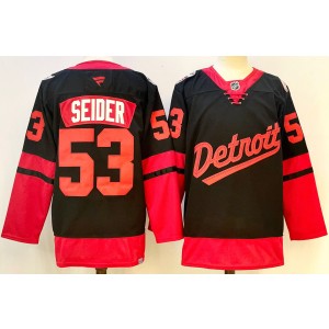 NHL Red Wings 53 SEIDER Black New Men Jersey