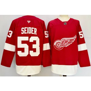 NHL Red Wings 53 SEIDER Red 2024 New Fanatics Men Jersey