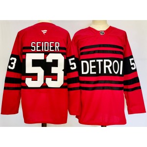 NHL Red Wings 53 SEIDER Red 2024 New Fanatics Men Jersey