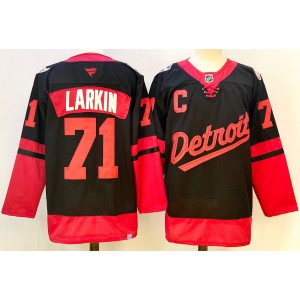 NHL Red Wings 71 Dylan Larkin Black New Men Jersey