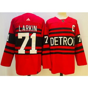 NHL Red Wings 71 Dylan Larkin Red 2022-23 Retro Adidas Men Jersey
