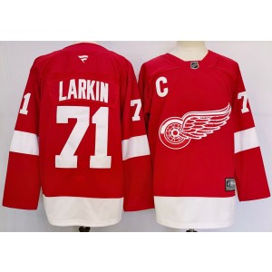 NHL Red Wings 71 Dylan Larkin Red 2024 New Adidas Men Jersey