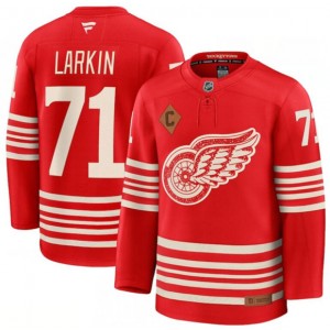 NHL Red Wings 71 Dylan Larkin Red 2025 Centennial New Men Jersey with C Patch