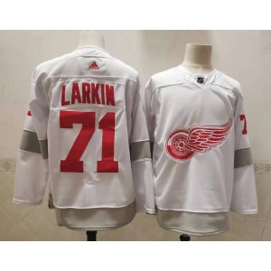 NHL Red Wings 71 Dylan Larkin White 2020 New Adidas Men Jersey