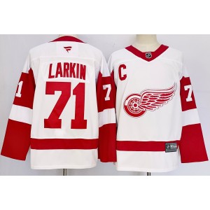 NHL Red Wings 71 Dylan Larkin White 2024 New Adidas Men Jersey