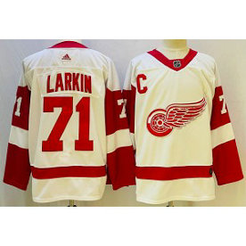 NHL Red Wings 71 Dylan Larkin White Adidas Men Jersey