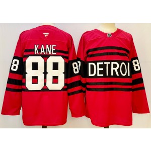 NHL Red Wings 88 Patrick Kane Red 2024 New Fanatics Men Jersey