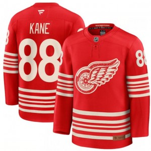 NHL Red Wings 88 Patrick Kane Red 2025 Centennial New Men Jersey
