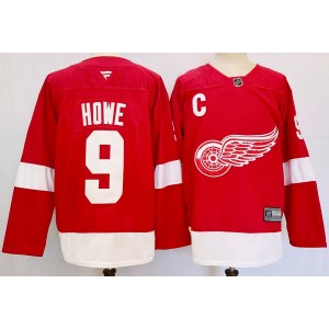 NHL Red Wings 9 Gordie Howe Red 2024 New Adidas Men Jersey