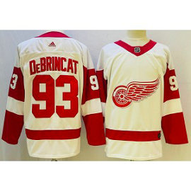 NHL Red Wings 93 Alex DeBrincat White Adidas Men Jersey