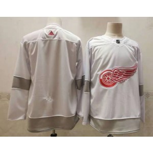 NHL Red Wings Blank White 2020 New Adidas Men Jersey
