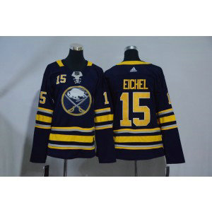 NHL Sabres 15 Jack Eichel Navy Adidas Women Jersey