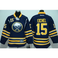 NHL Sabres 15 Jack Eichel Navy Blue Youth Jersey