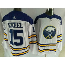 NHL Sabres 15 Jack Eichel White Adidas Men Jersey