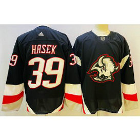 NHL Sabres 39 Dominik Hasek Navy 2022-23 Retro Adidas Men Jersey