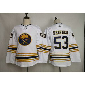 NHL Sabres 53 Jeff Skinner White 50th anniversary Adidas Youth Jersey