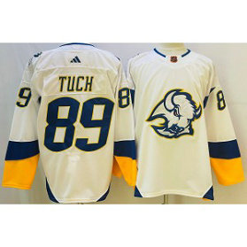 NHL Sabres 89 Alex Tuch White 2022-23 Retro Adidas Men Jersey