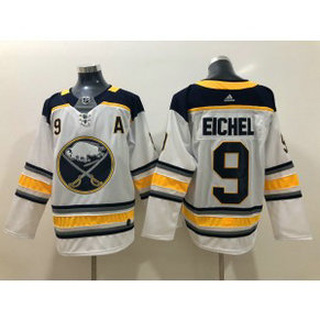 NHL Sabres 9 Jack Eichel White Adidas Men Jersey With A Patch