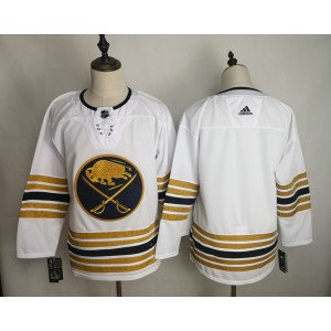 NHL Sabres Blank White 50th anniversary Adidas Men Jersey