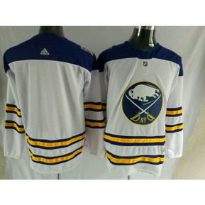 NHL Sabres Blank White Adidas Men Jersey