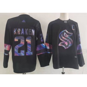 NHL Seattle Kraken 21 Kraken Black Adidas Men Jersey