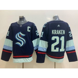 NHL Seattle Kraken 21 Kraken Navy Adidas Men Jersey