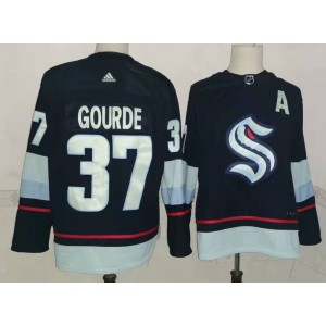 NHL Seattle Kraken 37 Gourde Blue Adidas Men Jersey