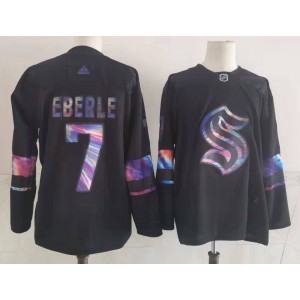 NHL Seattle Kraken 7 Jordan Eberle Black Adidas Men Jersey