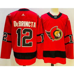 NHL Senators 12 Debrincta Red Adidas Men Jersey