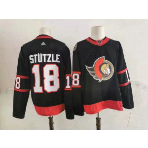 NHL Senators 18 Tim Stutzle Black 2020 New Adidas Men Jersey