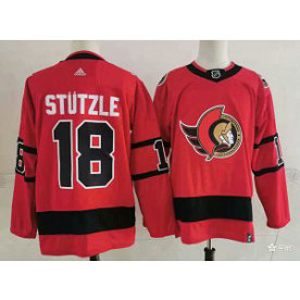 NHL Senators 18 Tim Stutzle Red 2020 New Adidas Men Jersey