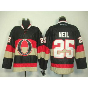 NHL Senators 25 Chris Neil Black Third Men Jersey
