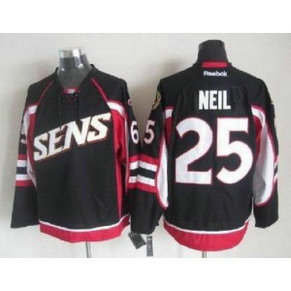 NHL Senators 25 Chris Neil Black Throwback Men Jersey