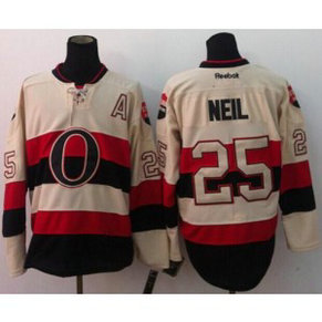 NHL Senators 25 Chris Neil Cream 2014 Heritage Classic Men Jersey