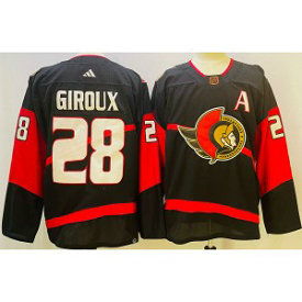 NHL Senators 28 Giroux Black 2022-23 Retro Adidas Men Jersey