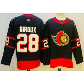 NHL Senators 28 Giroux Black Adidas Men Jersey