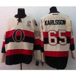 NHL Senators 65 Erik Karlsson Cream 2014 Heritage Classic Men Jersey