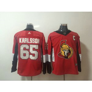 NHL Senators 65 Erik Karlsson Red Adidas Men Jersey