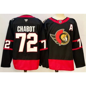 NHL Senators 72 Thomas Chabot Black 2024 New Adidas Men Jersey